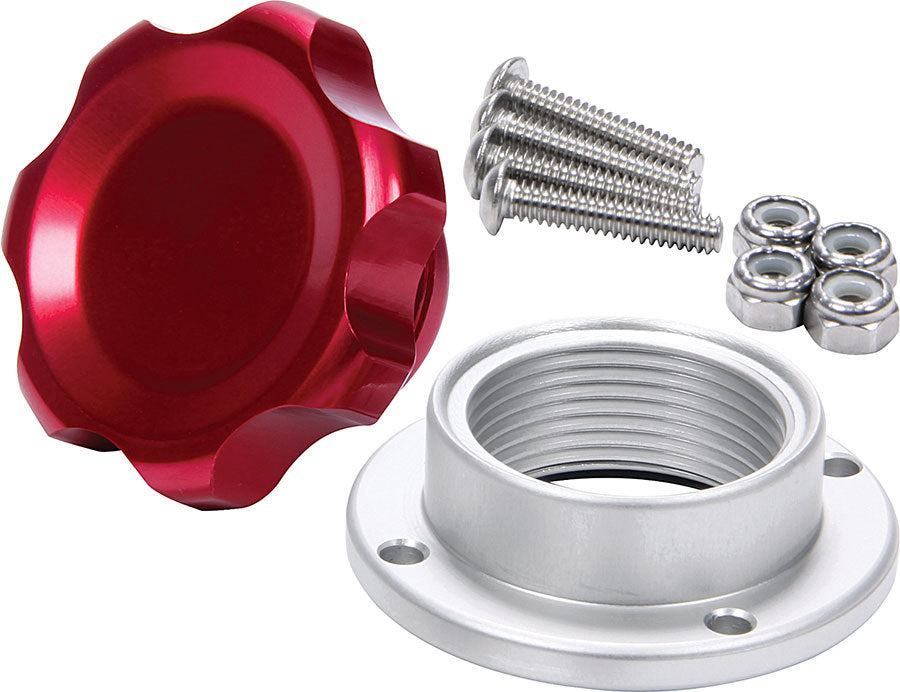 ALLSTAR PERFORMANCE 36182 Filler Cap Red with Bolt-In Alum Bung Small