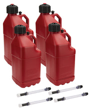 Load image into Gallery viewer, ALLSTAR PERFORMANCE 40121-4 Utility Jug 5 Gal w/ Filler Hose Red 4pk