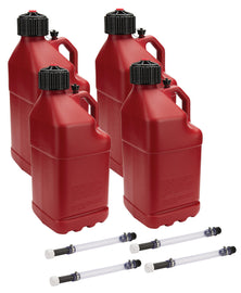 ALLSTAR PERFORMANCE 40121-4 Utility Jug 5 Gal w/ Filler Hose Red 4pk