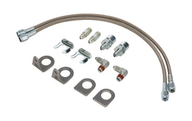 ALLSTAR PERFORMANCE ALL42048 ALLSTAR Performance Brake Line Kit for Wilwood and Strange Drag Calipers, 15-inch Braided Stainless Steel with 3AN Fittings