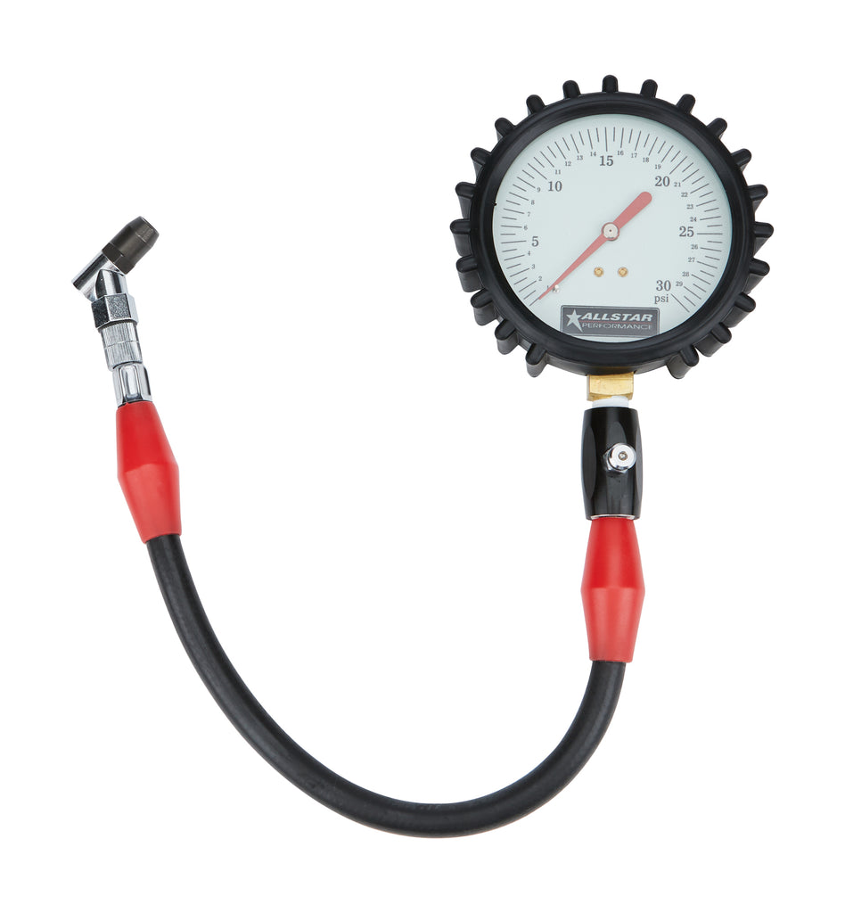 ALLSTAR PERFORMANCE 44047 Tire Pressure Gauge 0-30 PSI 4in Glow