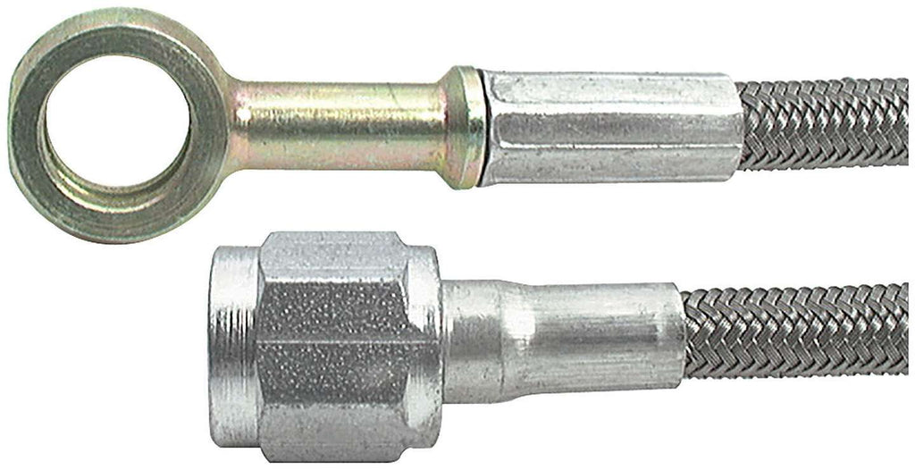 ALLSTAR PERFORMANCE ALL46440-18-25 ALLSTAR Performance 18-inch Braided Stainless Steel PTFE Line with 4 AN Fittings, Set of 25