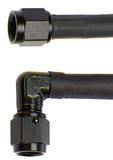 ALLSTAR PERFORMANCE 48400 Coated Braided Line 12in #4 Hose -4 90 Deg/-4 Str