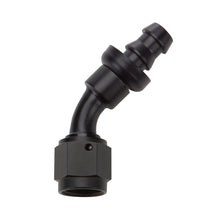 Load image into Gallery viewer, ALLSTAR PERFORMANCE 49435 Pushlock Hose End Black 45 Deg Elbow -12
