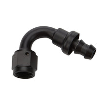 Load image into Gallery viewer, ALLSTAR PERFORMANCE 49465 Pushlock Hose End Black 120 Deg Elbow -12