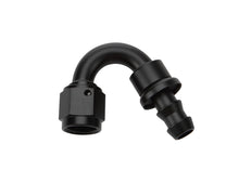 Load image into Gallery viewer, ALLSTAR PERFORMANCE 49472 Pushlock Hose End Black 150 Deg Elbow -6