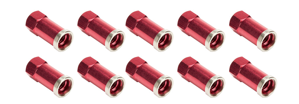 ALLSTAR PERFORMANCE 72061 QC Cover Nuts Long Red 10pk