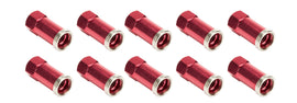 ALLSTAR PERFORMANCE 72061 QC Cover Nuts Long Red 10pk