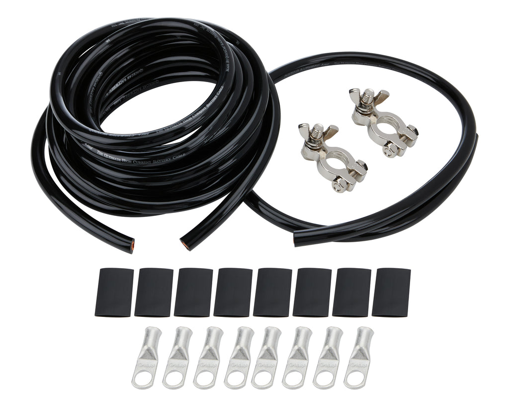 ALLSTAR PERFORMANCE 76115 Battery Cable Kit 4 Ga. 1 Battery All Black