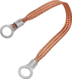 ALLSTAR PERFORMANCE 76328-18 Copper Ground Strap 18in w/ 1/4in Ring Terminals