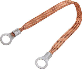 ALLSTAR PERFORMANCE 76330-12 Copper Ground Strap 12in w/ 3/8in Ring Terminals