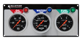 ALLSTAR PERFORMANCE 80113 3 Gauge Panel A/M OP/WT/FP Sport-Comp