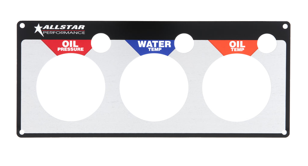 ALLSTAR PERFORMANCE 80126 3 Gauge Panel Plate OP/WT/OT