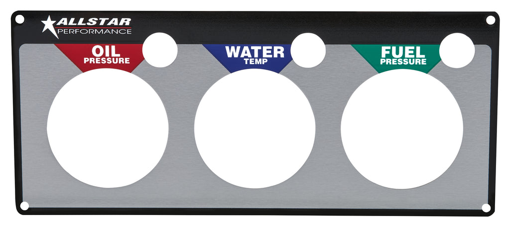 ALLSTAR PERFORMANCE 80127 3 Gauge Panel Plate OP/WT/FP