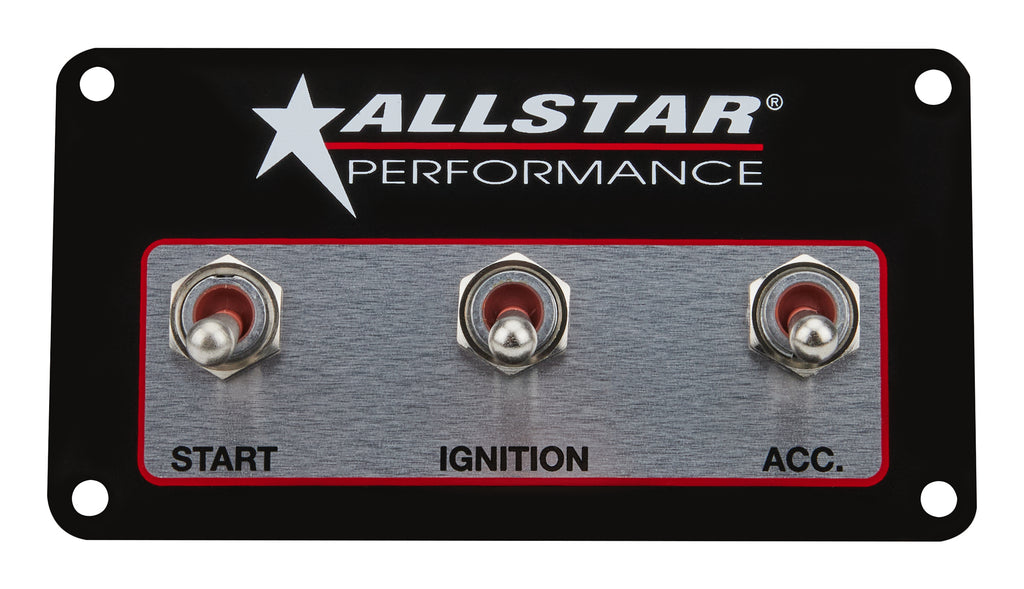 ALLSTAR PERFORMANCE 80165 Weatherproof Switch Panel Three Switches