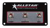 ALLSTAR PERFORMANCE 80165 Weatherproof Switch Panel Three Switches