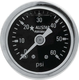 ALLSTAR PERFORMANCE 80204 1.5in Gauge 0-60 PSI Liquid Filled
