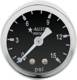 ALLSTAR PERFORMANCE 80210 1.5in Gauge 0-15 PSI Dry Type