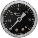 ALLSTAR PERFORMANCE 80214 1.5in Gauge 0-60 PSI Dry Type