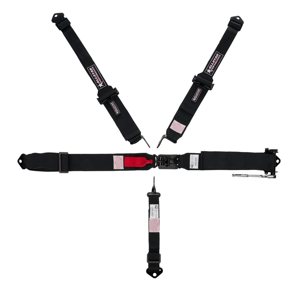 ALLSTAR PERFORMANCE ALL951181 ALLSTAR Performance 5-Point Harness with Ratchet Buckle and 3-Inch Belts featuring 2-Inch Shoulder Straps