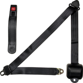 ALLSTAR PERFORMANCE 98115 Seat Belt Retractable 3pt Black