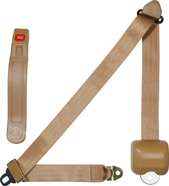 ALLSTAR PERFORMANCE 98118 Seat Belt Retractable 3pt Tan