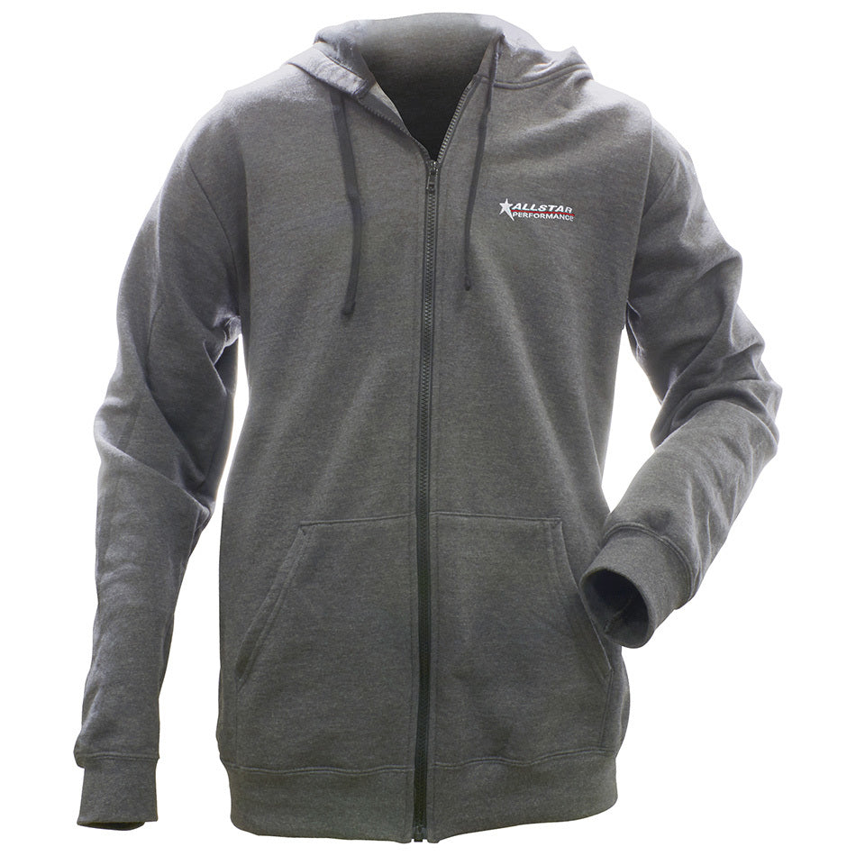 ALLSTAR PERFORMANCE 99917XL Allstar Full Zip Hooded Sweatshirt Charcoal XL
