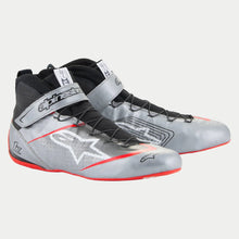 Load image into Gallery viewer, ALPINESTARS USA 2715524-1258-9 Alpinestars USA Tech-1 Z V3 Mid-Top Driving Shoe - FIA Approved, Silver and Red, Size 9