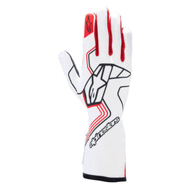 ALPINESTARS USA 3552024-23-S Glove Tech-1 Race V4 White / Red Small