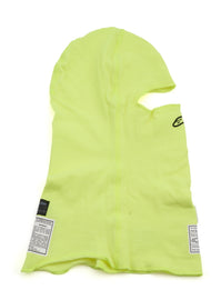 ALPINESTARS USA 4750126-55-OS Alpinestars USA Balaclava EVO V3 Single Eyeport FIA & SFI Approved Fluorescent Yellow Head Sock