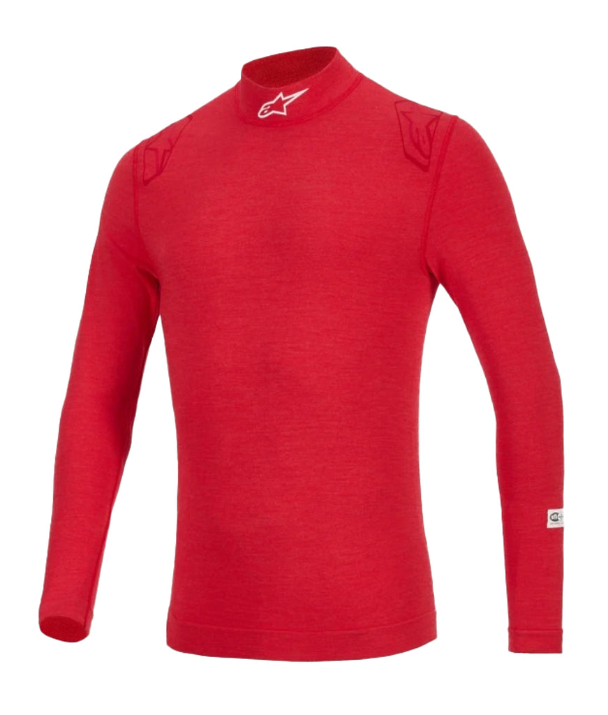 ALPINESTARS USA 4750325-30-XSS Alpinestars USA ZX EVO V3 Underwear Top - Long Sleeve, Red, SFI 3.3 & FIA Approved, X-Small / Small