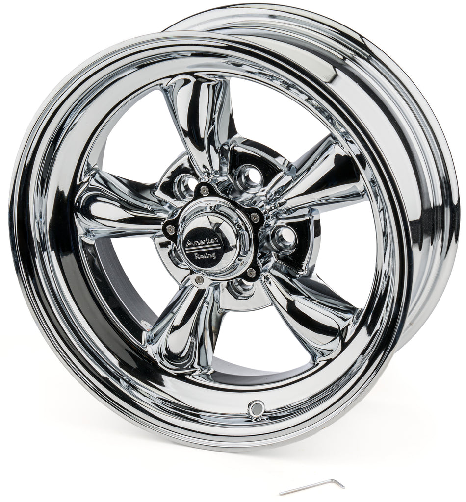 AMERICAN RACING WHEELS VN6155665 American Racing Wheels 15x6 Torq Thrust II Alloy Wheel with Chrome Finish, Part VN6155665