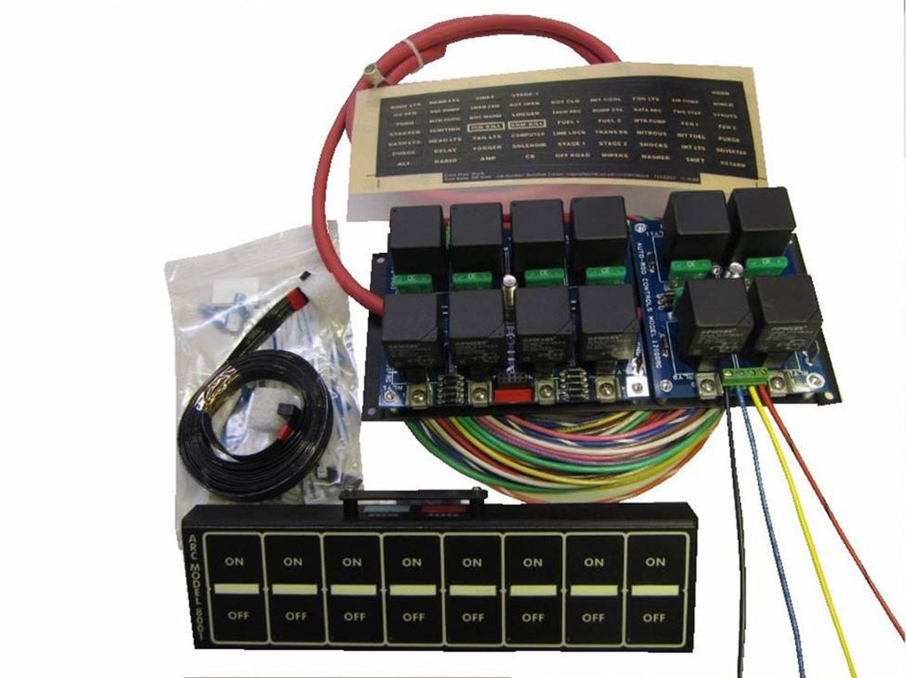 AUTO ROD CONTROLS 8001D 8 Switch In-Dash Control Module  Black Faceplate