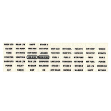 Load image into Gallery viewer, AUTO ROD CONTROLS LB1 Label Set - Electronic Flat Touch Model
