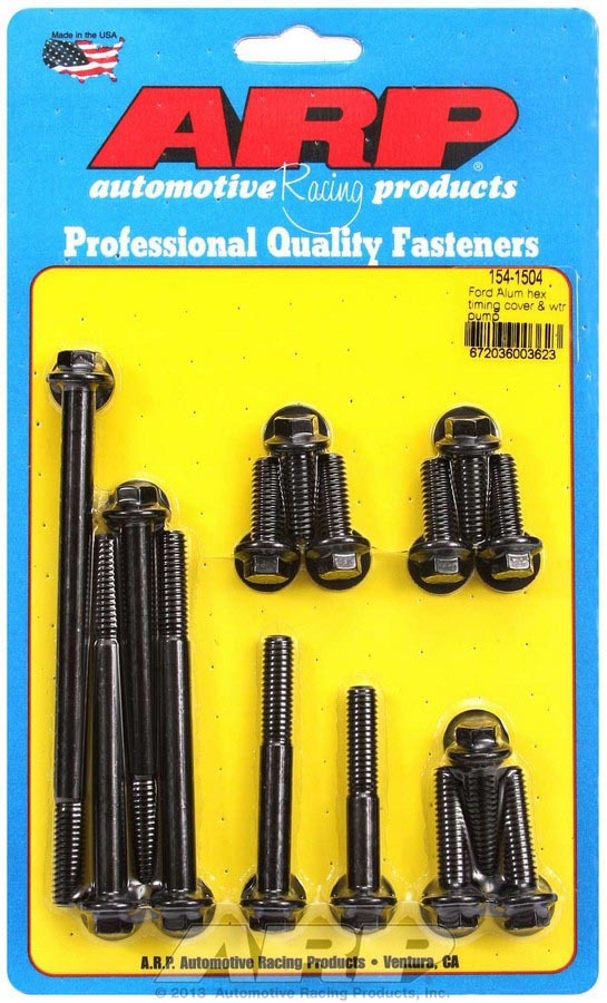 ARP 154-1504 SBF Timing Cover & Water Pump Bolt Kit