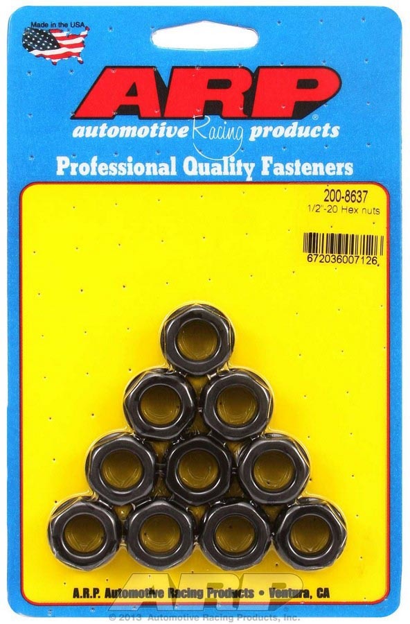 ARP 200-8637 Hex Nuts - 1/2-20 (10)