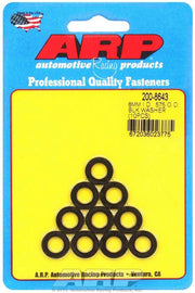 ARP 200-8643 Black Washers - 8mm ID x .575 OD (10)