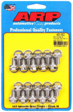 Load image into Gallery viewer, ARP 400-1802 Oil Pan Bolt Kit 6pt SS SBM &amp; Pontiac V8