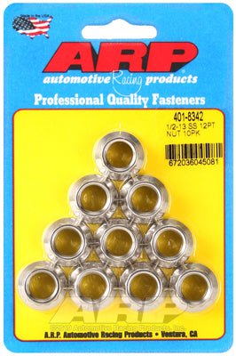 ARP 401-8342 1/2-13 SS 12pt Nut Kit 10pk