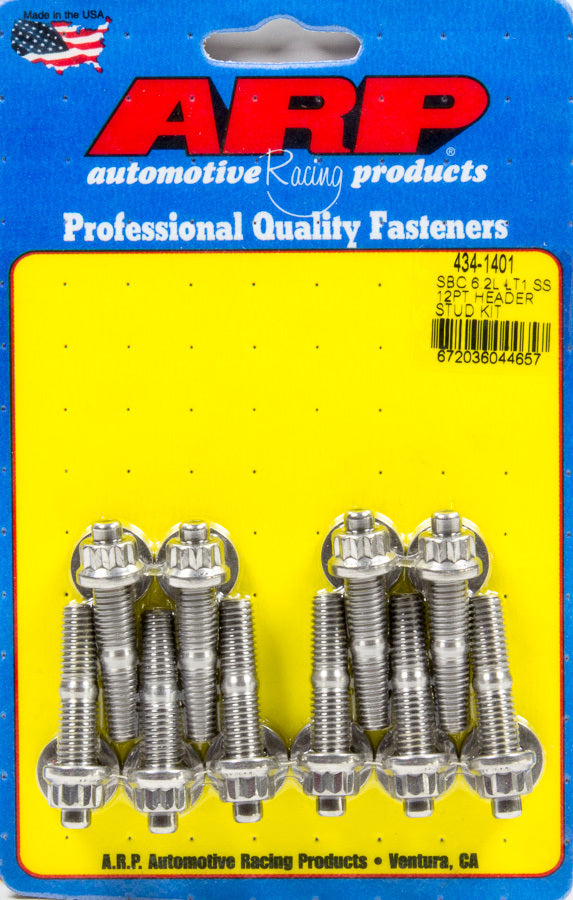 ARP 434-1401 Header Bolt Kit - GM LT1 6.2L 12pt S/S
