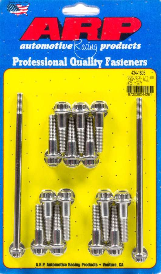 ARP 434-1805 Oil Pan Bolt Kit - GM LT1 6.2L 12pt S/S