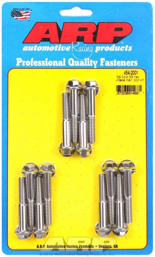 ARP 454-2001 SBF S/S Intake Bolt Kit 6pt.