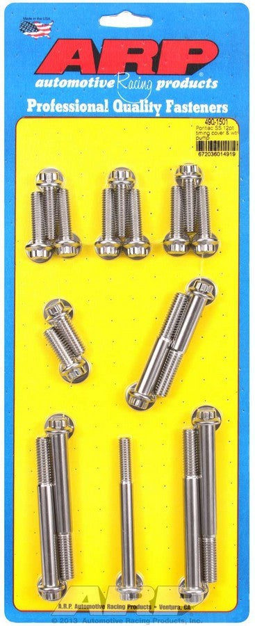 ARP 490-1501 Pontiac S/S Timing Cover Bolt Kit 12pt.