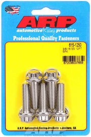 ARP 615-1250 S/S Bolt Kit - 12pt. (5) 3/8-16 x 1.250
