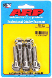 ARP 625-1500 S/S Bolt Kit - 6pt. (5) 3/8-16 x 1.500
