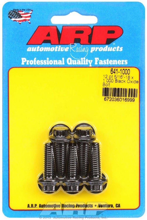 ARP 641-1000 Bolt Kit - 12pt. (5) 5/16-18 x 1.000