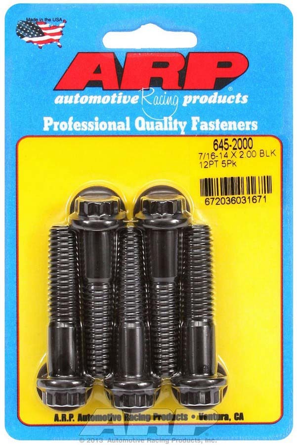 ARP 645-2000 ARP 645-2000 7/16-14 x 2-Inch Chromoly Bolt Set (5-Pack)