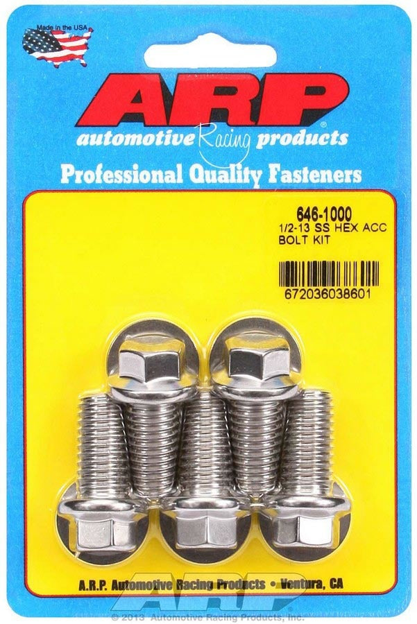 ARP 646-1000 1/2-13 x 1.000 6pt SS Bolt Kit 5pk