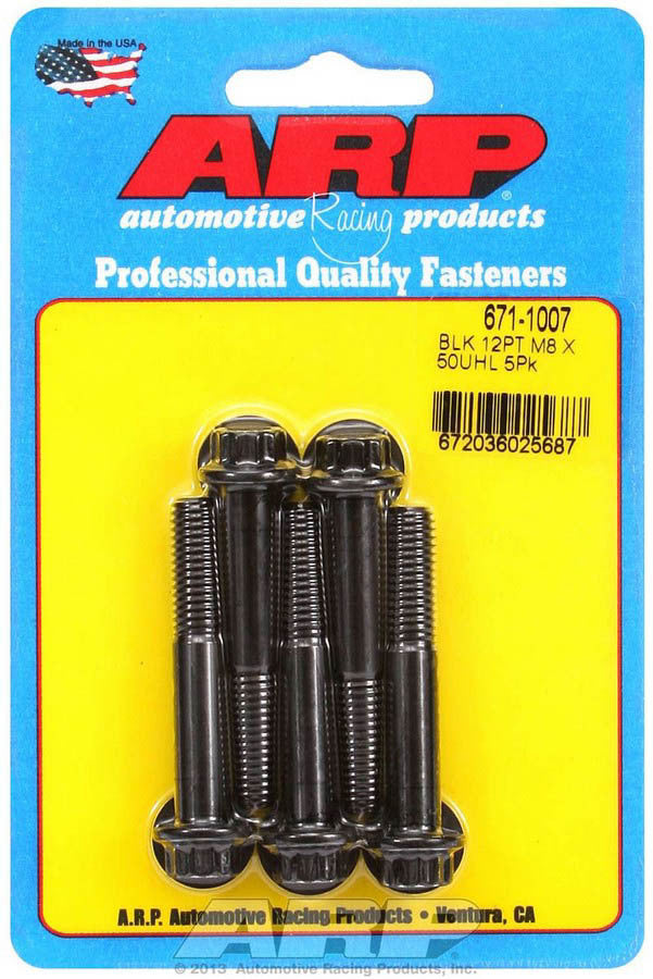 ARP 671-1007 Bolt Kit - 12pt. (5) 8mm x 1.25 x 50mm