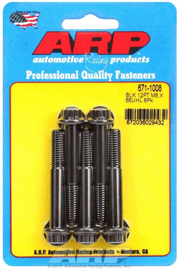 ARP 671-1008 Bolt Kit - 12pt. (5) 8mm x 1.25 x 55mm